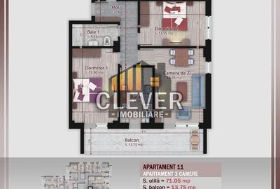 Apartament 3 camere-Comision 0% Metrou Teclu - Pallady - 1