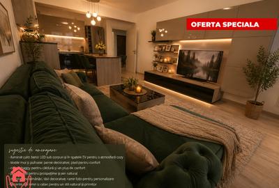 SISESTI-2 camere mobilate, 2 bai, terasa cu vedere lac, bloc boutique, parcare! - 1