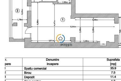Spatiu comercial 60 mp Ultracentral, trafic pietonal - 1