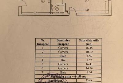 Vanzare apartament cu 3 camere si 2 bai,  decomandat,  renovat,  parter zona CET - 8