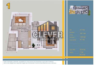 Ap 2 cam 62 mp, baie 6.7 mp cu geam, 12 min metrou Teclu - 1