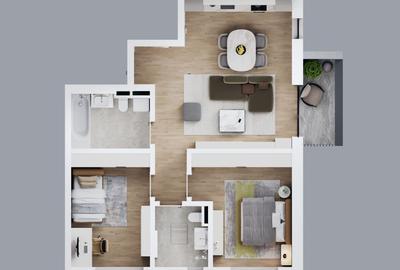Comision 0% Apartament 3 camere Dumbravita 69 mp utili - 2