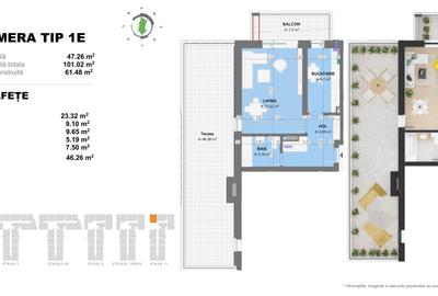 Garsoniera TIP E in Complex Doi Cocosi Residence - 2
