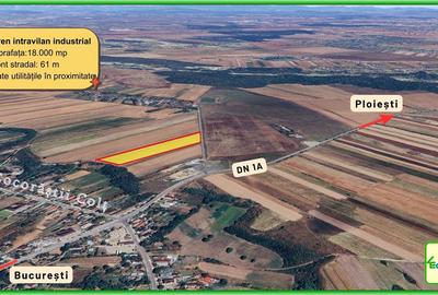 Teren intravilan-industrial de vânzare, Cocorăștii Colț, Prahova, ECX95761 - 1