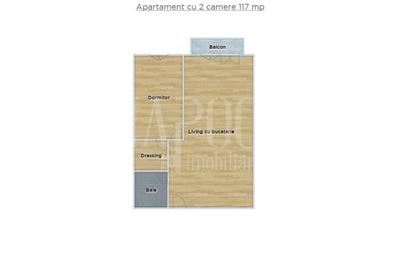 Apartament cu 3 camere semidecomandat în Plopilor