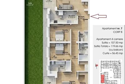 Apartament 4 camere 3 bai gradina 56mp Metrou 1 Decembrie 1918 15 min - 2