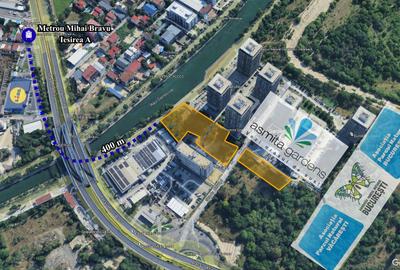 TEREN 5.913 MP – MIHAI BRAVU | 3 Deschideri | Metrou 380 m | - 2
