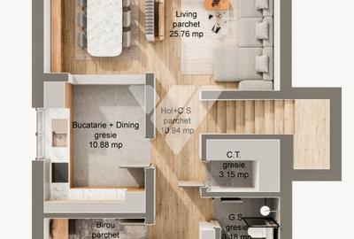Casa noua 4 camere 3 bai, teren 340 mp Sura Mare Sibiu - 3