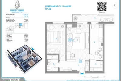 ADAMANT TOWERS | apartament 2 camere + debara - FINALIZAT- in curs de intabulare - 9