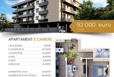 Apartament cu 2 camere în Tomis Nord