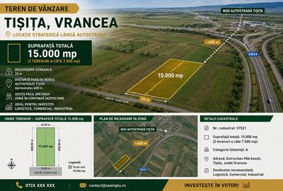 Teren 15000 mp, Tisita, Vrancea, langa autostrada A7, ideal investitie - 1