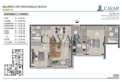 3 Camere 2 Bai Proiect Cavar Residence Faza Finala - 1