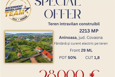 Teren intravilan, pe 2.213 mp, in Aninoasa, Covasna - 1