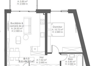 Apartament nou cu 2 camere 56 mp util - de vanzare in Scala Cetatii - 7