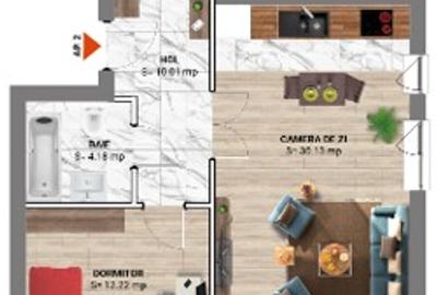 Apartament cu 3 camere decomandat în Nord