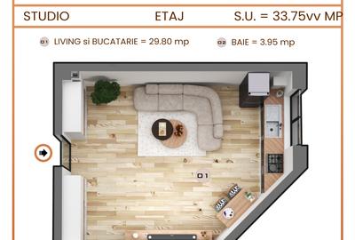 Garsoniera de vanzare, comision 0,complex Eurocasa Residence, Militari Residence - 2
