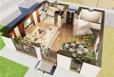 Casa Tip Duplex P+1+M cu 5 camere - 4 bai, 180 MPU, Teren - 190 MP - Comision 0% - 21