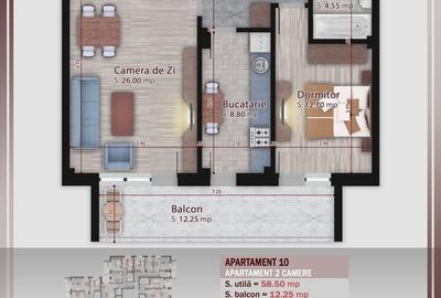 Apartament cu 2 camere decomandat în Theodor Pallady