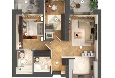 Apartament cu 3 camere - Tip 3H Lake View - 12