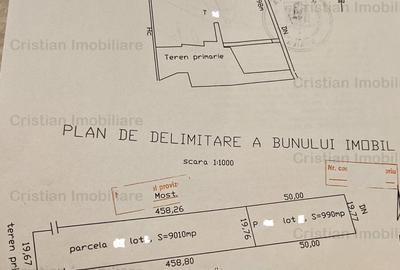 CENTURA 15E mp , intravilan de constructii - 10.000 mp deschidere 20mp - 2