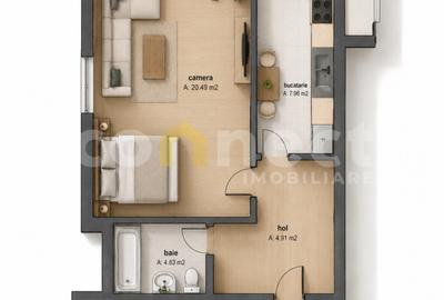 Apartament de vânzare | SU 40 mp | Parcare inclusă | Florești, zona Eroilor - 7