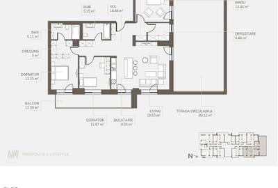 Dezvoltator, Apartament trei camere plus , Welmont/Rokman - 5