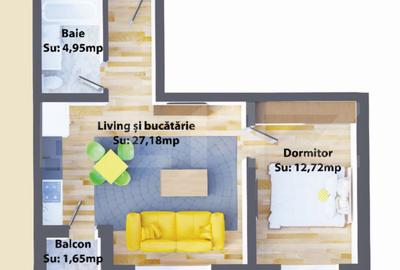 Apartamente de 2 camere, 44,85 mp, modern, zona Ipotesti - 1