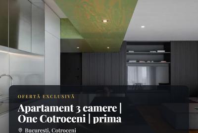 Apartament 3 camere | One Cotroceni | prima chirie| terasă 20 mp | - 1
