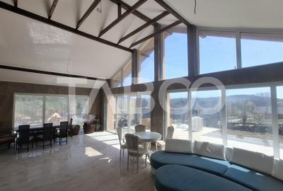 Casa de vanzare 405 mp utili 2 garaje 250 mp terase Slimnic Sibiu - 1