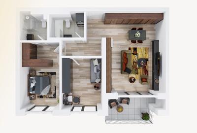 Apartament nou cu 3 camere 2 bai de vanzare in complexul Scala Cetate - 12