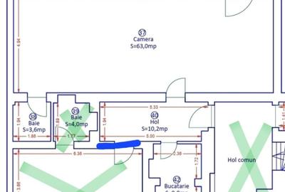 Spațiu de birou 86 mp, zonă centrală Băile Neptun, clădire istorică renovată - 8