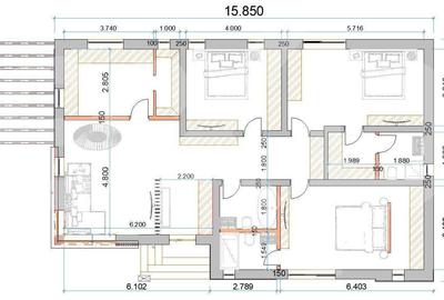 TVA inclus | Case PARTER 4 camere Trivale | Teren 465 mp | Util 120 mp - 6