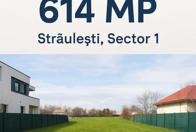 Teren 614 mp într-o zonă de case – Străulești, PUZ P+2, utilități la poartă - 1