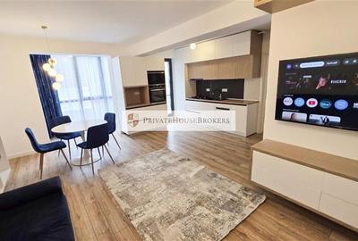 Apartament cu 2 camere semidecomandat, mobilat în Băneasa