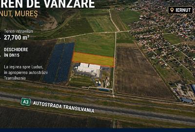 Teren agricol intravilan de 27700 mp, în Nord-Vest