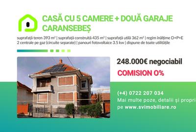 Comision 0 - Casa cu 5 camere si 2 garaje in Caransebes - 1