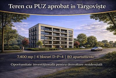 Teren cu PUZ aprobat pentru 80 apartamente în Târgoviște – Oportunitate dezvolta - 1