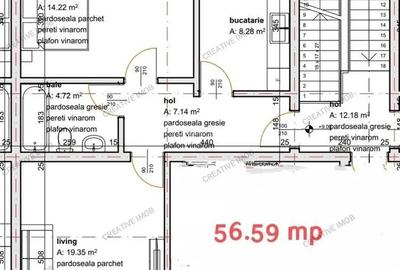 Apartament 2 Camere - 56.59 mp - Decomandat - 3