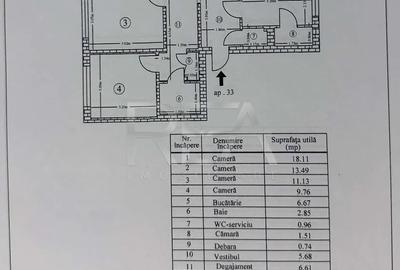 Apartament 3 camere Teius, Rahova etaj 1 - 1