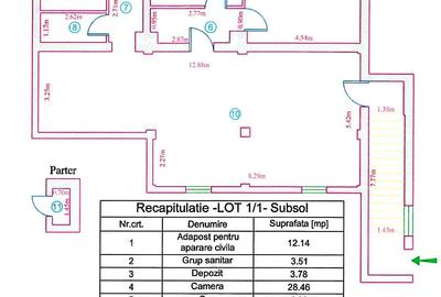 Spatiu comercial / birouri - 128.6 mp utili - 3 locuri parcare incluse in pret - 17