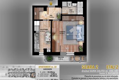 Garsoniera incalzire in pardoseala lift finisaje la alegere - 12