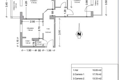 Apartament 2 camere de vanzare, etaj intermediar, Bucovina, Timisoara - 13