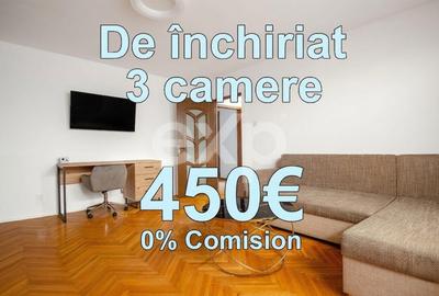 De Inchiriat - 3 camere - 2 bai - 450 € - 0% Comision - 1