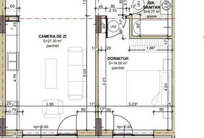 Apartament cu 2 camere semidecomandat, mobilat în Florești