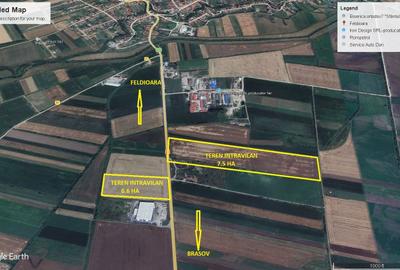 Teren Feldioara cu front la DN 13 - 1