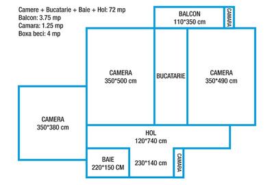 Apartament 3CAM DECOMANDATE 73MP Etaj intermediar - 8