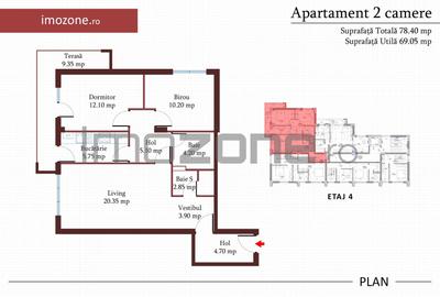 Apartament cu 3 camere decomandat în Drumul Taberei