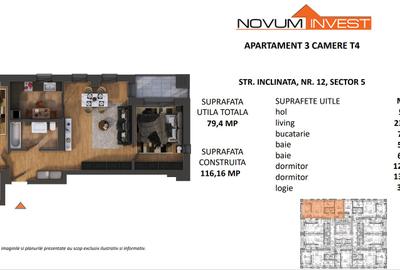 3 camere Novum Viilor Finisaje Premium Incalzire Pardoseala - 10