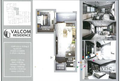 Valcom Residence Bartolomeu, Studio 2 camere, terasa 6.42 mp, Comision 0% - 7