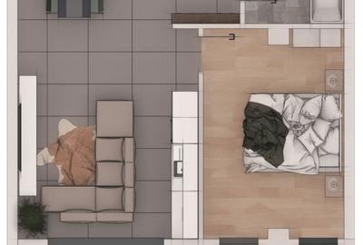 Apartament cu 2 camere semidecomandat în Florești